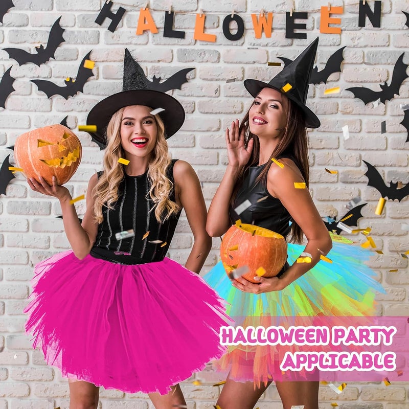 Fynnsure Tutu Skirts for Women 5 Layered Tutu 80s Outfit Adult Halloween Costume Women Tulle Skirt Puffy Skirts Dance Skirt - Image 4